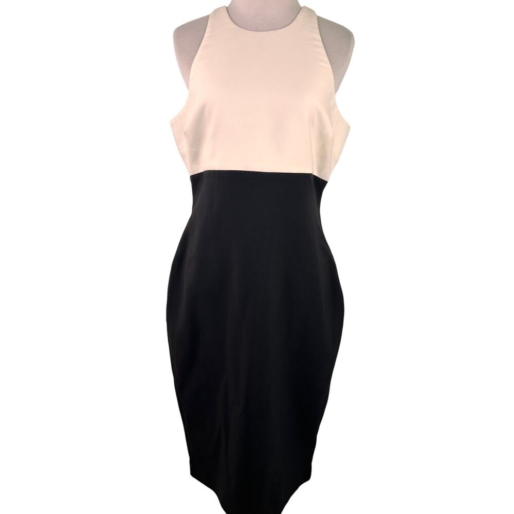 Likely Womens Black & White Colorblack Simons Halter Dress Size 10